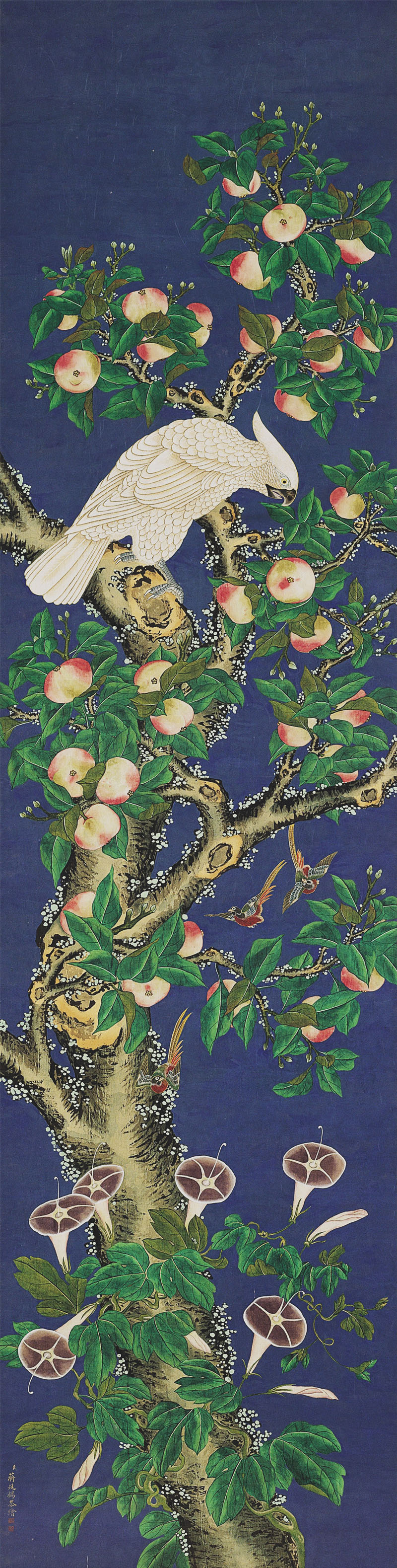 B2042002《花鸟画四条屏之二》清代画家蒋廷锡(传）高清作品 清代-第1张