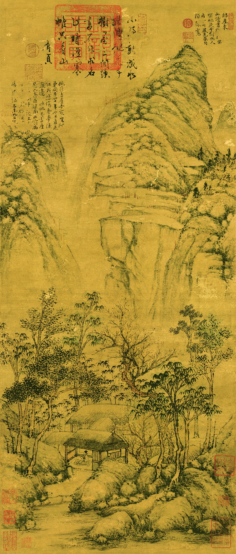 B3058027《桃花书屋图》明代画家沈周高清作品 明代-第1张