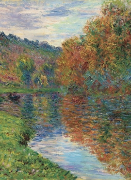 秋天的河景莫奈作品图片