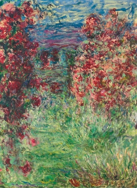 a002169《玫瑰花丛》法国画家克劳德·莫奈高清作品