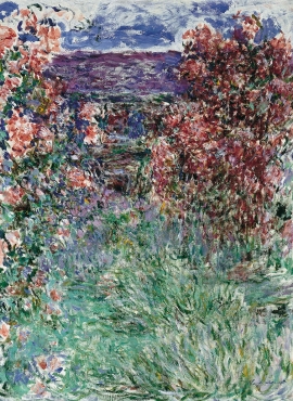 a002305《玫瑰花丛》法国画家克劳德·莫奈高清作品